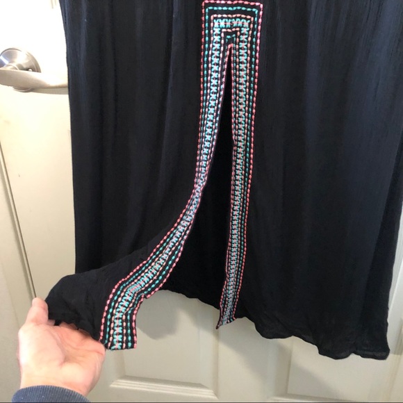 Seafolly Black Boho Tunic Embroidered lined Dress - Picture 5 of 13